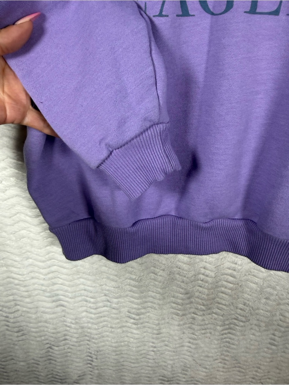 American Eagle Outfitters Purple Logo Crewneck Sweatshirt - Picture 5 of 7
